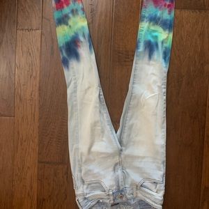 Tie Dye American Eagle Skinny Jeans
